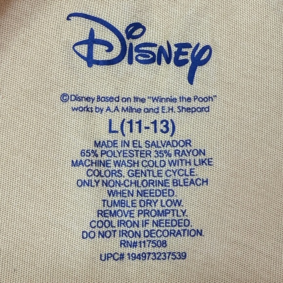 Winnie the Pooh Bear Sleep Shirt Disney T Shirt Graphic Tee Lounge Wear Top PJs - Picture 16 of 17